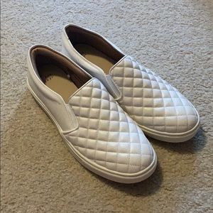 White slip ons